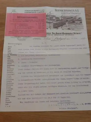 Stoewer AG in Stettin , 1911 , Nähmaschinen und Fahrräder , Pommern !!