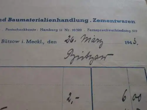 Dampfsägerei - J.C. Appel in Bützow - 1943 , W. Wienke , Mecklenburg !!