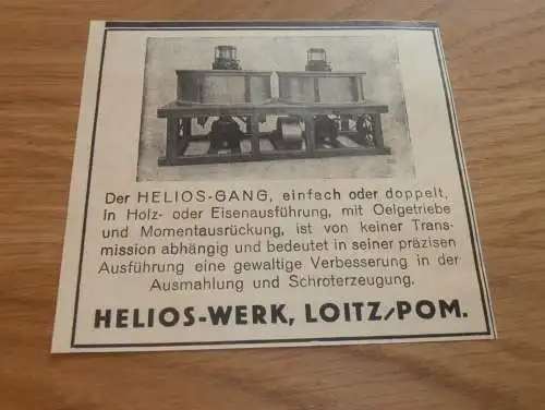 Helios-Werk in Loitz i. Pommern , ca. 1940 , Reklame , Mecklenburg !!