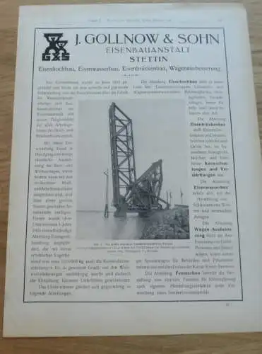 J. Gollnow & Sohn in Stettin i. Pommern , ca. 1940 , Eisenbauanstalt , Reklame !!!