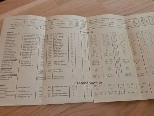 Hotel - Adressverzeichnis - Schwerin und Umgebung , 1939 , Fremdenheime , Mecklenburg !!