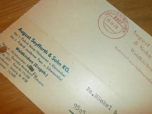 Möbelfabrik - August Seyffarth & Sohn in Waldkirchen , 1969 , Ganzsache , Reklame / Werbung , Ansichtskarte , Postkarte