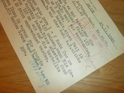 Möbelfabrik - August Seyffarth & Sohn in Waldkirchen , 1969 , Ganzsache , Reklame / Werbung , Ansichtskarte , Postkarte