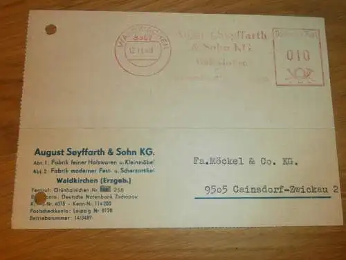 Möbelfabrik - August Seyffarth & Sohn in Waldkirchen , 1969 , Ganzsache , Reklame / Werbung , Ansichtskarte , Postkarte