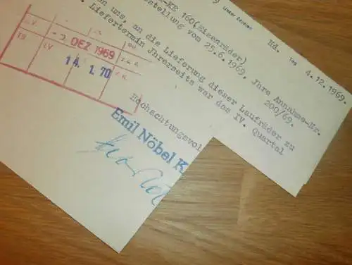 Sandwerk - Emil Nöbel KG in Wechselburg a. Mulde , 1969 , Ganzsache , Reklame / Werbung , Ansichtskarte , Postkarte