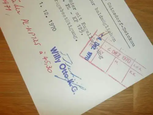 Süßmost-Kelterei Willy Otto KG in Mochau b. Döbeln , 1970 , Ganzsache , Reklame / Werbung , Ansichtskarte , Postkarte