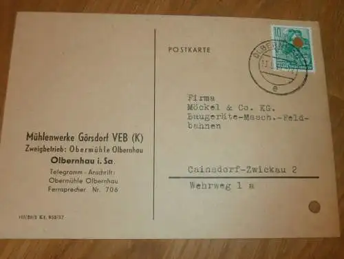 Thür. Basaltwerk Gleichamberg i. Thüringen , Streufdorf 1960 , Ganzsache , Reklame / Werbung , Ansichtskarte , Postkarte