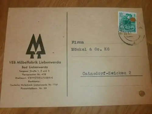Mühlenwerke Görsdorf VEB , Obermühle Olbernhau , 1960 , Ganzsache , Reklame / Werbung , Ansichtskarte , Postkarte