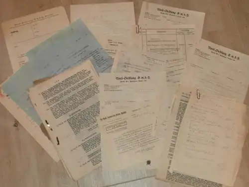 Nordsiedlung GmbH - Faulenrost i. Mecklenburg , ca. 1934-38 , Konvolut alter Dokumente -über 80 Seiten , b. Waren Müritz