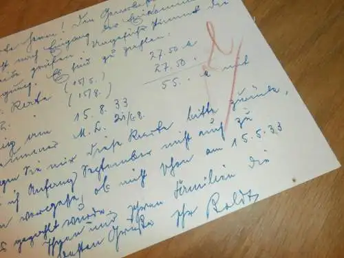 alte Postkarte - Helmuth Boldt in Waren / Müritz i. Mecklenburg , 1933 , Reklame / Werbung , altes Dokument