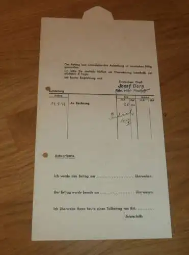 elektrische Messinstrumente - Josef Dorn in Leipzig , 1938 , Drucksache , altes Dokument , Reklame !!