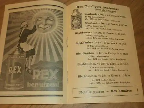 Enameline - Werke GmbH in Frankfurt a.M. , Höchst , 1928 , Katalog , Prospekt , Putzmittel , Reklame , Werbung !!