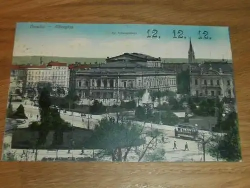 alte AK - Dresden , 12.12.1912 , Albertplatz , Ansichtskarte !!