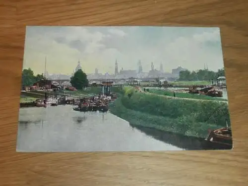 alte AK - Dresden , ca. 1910 , vom Winterhafen , Hafen , Ansichtskarte !!