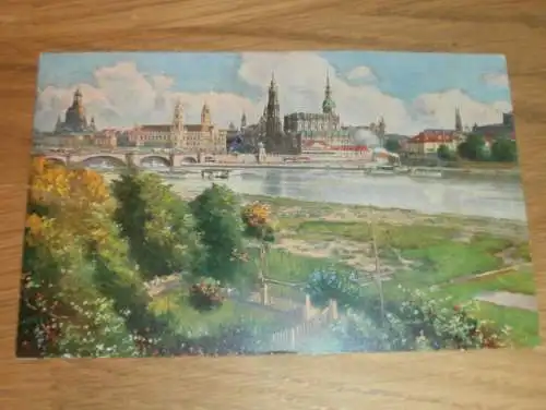 alte AK - Dresden , 1920 , vom japanischen Palais , Garten , Ansichtskarte !!