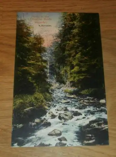 alte AK - Dresden , ca. 1910 , Wasserfall b. Klotzsche , Heide , Ansichtskarte !