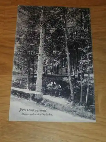 alte AK - Dresden , 1905 , Priessnitzgrund , Kannenhenkelbrücke Ansichtskarte !