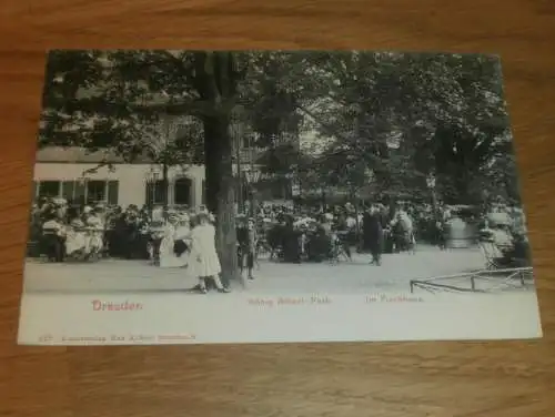 alte AK - Dresden , ca. 1905 , Fischhaus , König Albert Park , Ansichtskarte !