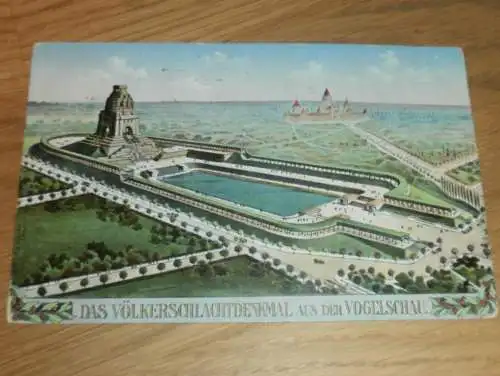 alte AK - Leipzig , 1912 Stempel !! Völkerschlachtdenkmal , Ansichtskarte !!