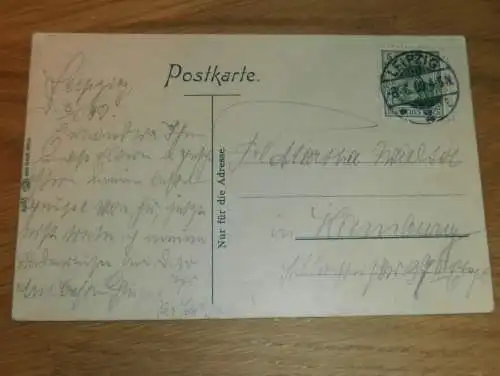 alte AK - Leipzig , 1909 , Scherbelberg , Turm , Aussichtsturm , Ansichtskarte !!