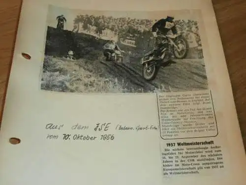 Moto Cross Grand Prix , Weltmeisterschaft  - 1956 , Motocross , Awo , BK , Jawa , RT , ADMV , Motorsport , Rennfahrer !!