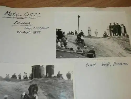 Moto Cross Drehna b. Cottbus - 18.9.1955 , alte Fotos , DDR , Motocross , Awo , BK , Jawa , RT , ADMV , IFA Motorsport !