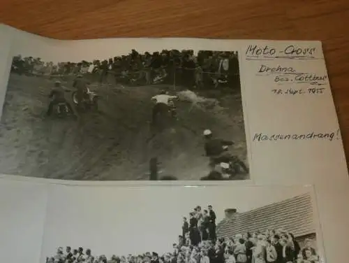 Moto Cross Drehna b. Cottbus - 18.9.1955 , alte Fotos , DDR , Motocross , Awo , BK , Jawa , RT , ADMV , IFA Motorsport !