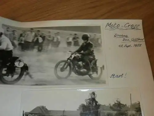 Moto Cross Drehna b. Cottbus - 18.9.1955 , alte Fotos , DDR , Motocross , Awo , BK , Jawa , RT , ADMV , Motorsport !!!