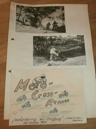 Moto Cross Crimmtschau - Gablenz - 30.10.1955 ,alte Fotos , DDR , Motocross , Awo , BK , Jawa , RT , ADMV , Motorsport