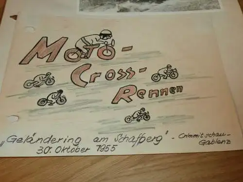 Moto Cross Crimmtschau - Gablenz - 30.10.1955 ,alte Fotos , DDR , Motocross , Awo , BK , Jawa , RT , ADMV , Motorsport