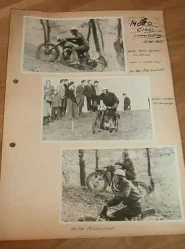 Moto Cross Crimmtschau - 30.10.1955 ,alte Fotos , DDR , Motocross , Awo , BK , Jawa , RT , ADMV , Motorsport , Rennsport