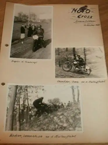 Moto Cross Crimmtschau - 30.10.1955 ,alte Fotos , DDR , Motocross , Awo , BK , Jawa , RT , ADMV , Motorsport , Rennsport