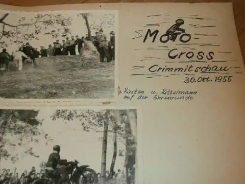 Moto Cross Crimmtschau - 30.10.1955 ,alte Fotos , DDR , Motocross , Awo , BK , Jawa , RT , ADMV , Motorsport , Rennsport