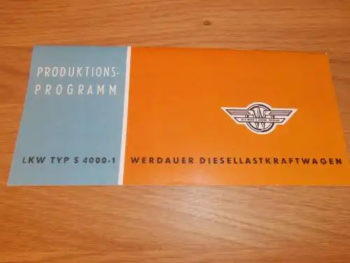 LKW S 4000 / S4000 - VEB Kraftfahrzeugwerk Ernst Grube Werdau , 1962 , Prospekt / Katalog , Modelle , Sonderausführungen