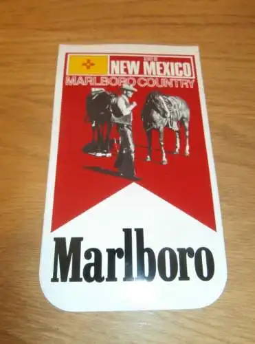 Marlboro - 70/80 er Jahre - alter Aufkleber , wie neu , New Mexico Reklame , Werbung , Zigaretten , Tabak ,ca. 135x80 mm