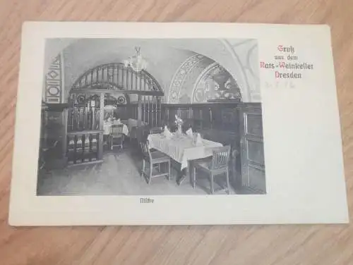 alte AK - Dresden , 1912 , Rats-Weinkeller , Ansichtskarte !!
