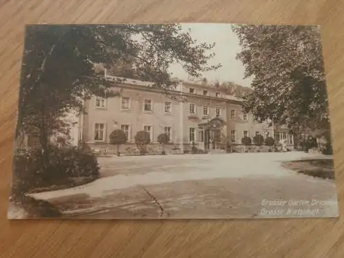 alte AK - Dresden , 1925 , Grosser Garten , Grosse Wirtschaft , Restaurant , Ansichtskarte !!