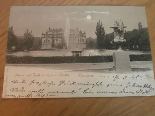 alte AK - Dresden , 1897 , königl. grosser Garten , Ansichtskarte !!