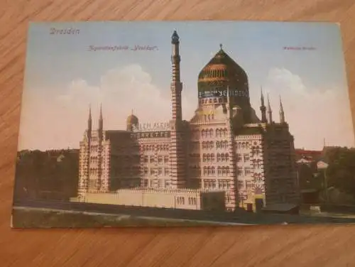 alte AK - Dresden , ca. 1905 , Zigaretten-Fabrik YENIDZE , Salem Aleikum !!