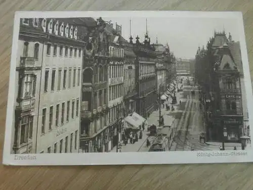 alte AK - Dresden , ca. 1910 , König-Johann-Strasse , Ansichtskarte !!!