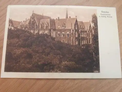 alte AK - Dresden , 1920 , Gymnasium zum heiligen Kreuz , Ansichtskarte !!!
