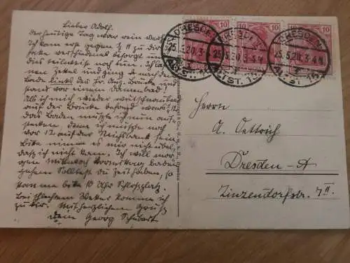 alte AK - Dresden , 1920 , Gymnasium zum heiligen Kreuz , Ansichtskarte !!!