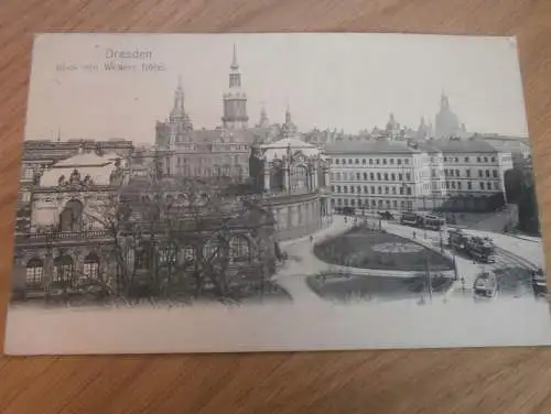 alte AK - Dresden , 1906 , Sondermarke !!! Blick von Webers Hotel !!!