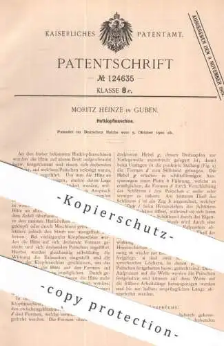 original Patent - Moritz Heinze , Guben | 1900 | Hutklopfmaschine | Hut - Klopfmaschine | Hüte | Modist , Hutmacher
