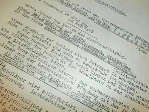 Eisen- und Kohlenhandel Possehl in Lübeck , 1939 , Pfändung , Beckergrube , altes Dokument !!!