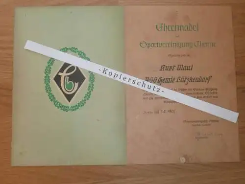Urkunde BSG Chemie Lützkendorf , Rennfahrer Kurt Maul - DDR-Meister , Mücheln , Leuna , Rennsport !!