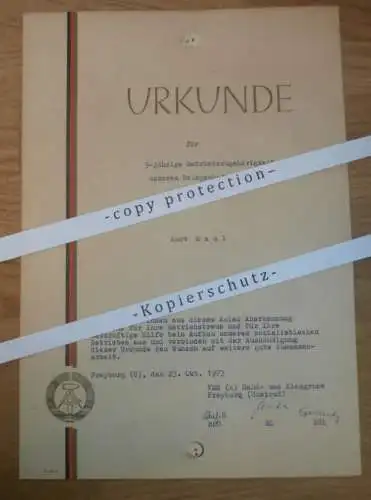 Urkunde v. Rennfahrer Kurt Maul - DDR-Meister im Motorradrennen ,1973 , Freyburg a.U. , Rennsport , DDR !!