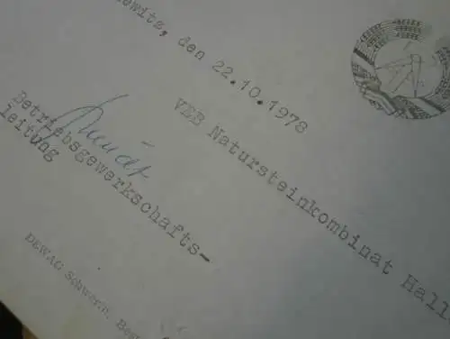 Urkunde v. Rennfahrer Kurt Maul - DDR-Meister im Motorradrennen ,1978 , Halle Sennewitz , Rennsport , DDR !!
