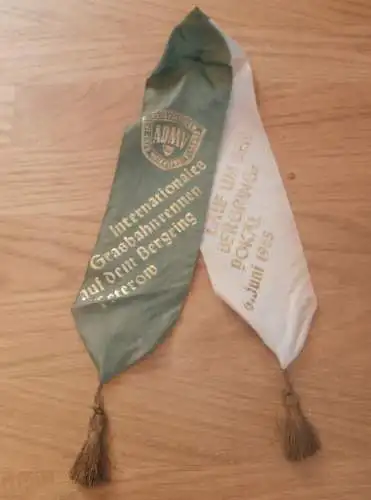 Grasbahnrennen Bergring Teterow , 6.06.1965, Bergringpokal Siegerschleife , Bergringrennen , Grasbahn , Motorsport , DDR