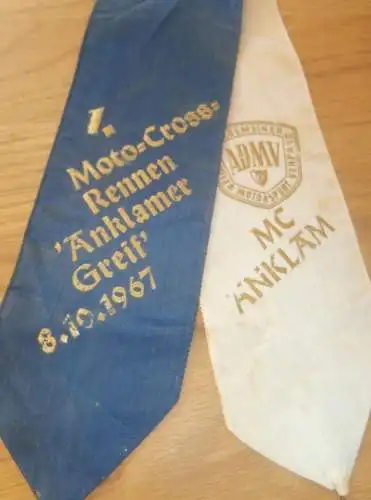 1. Moto Cross - MC Anklam , 8.10.1967 , Siegerschleife , Anklamer Greif , Motocross , Motorsport , DDR !!!!